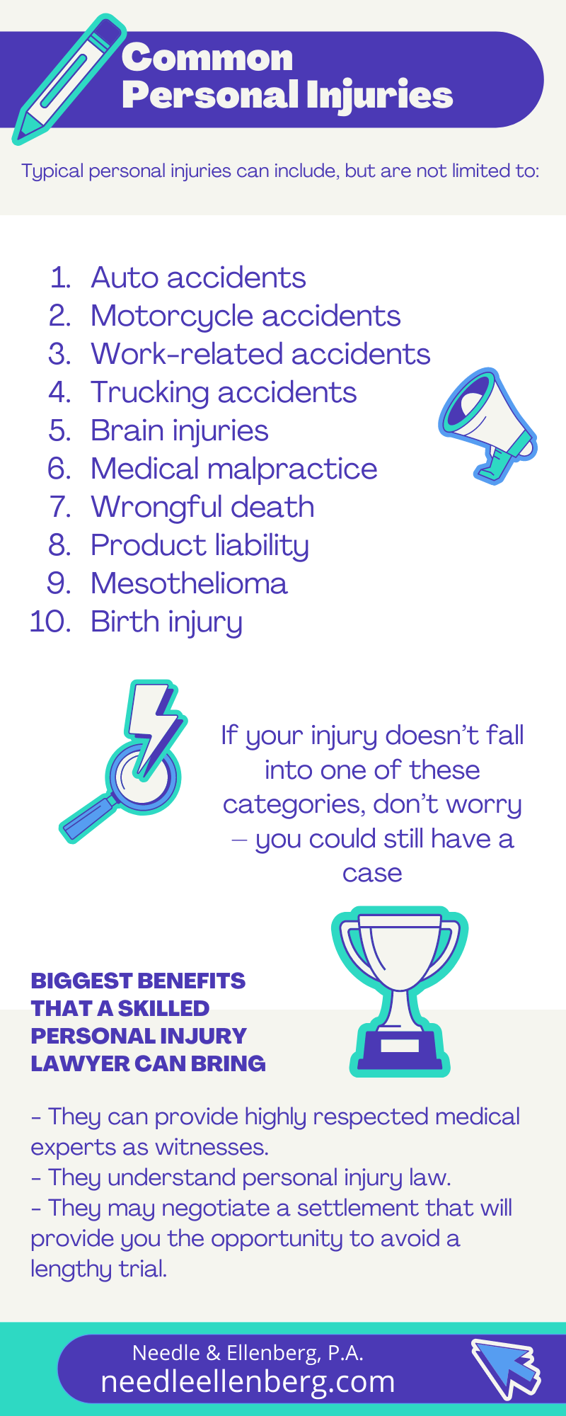 Common Personal Injuries infographic