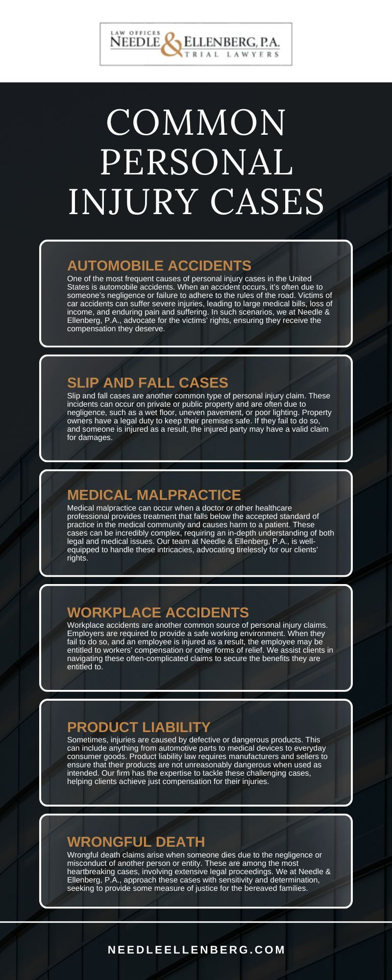 Common Personal Injury Cases Infographic